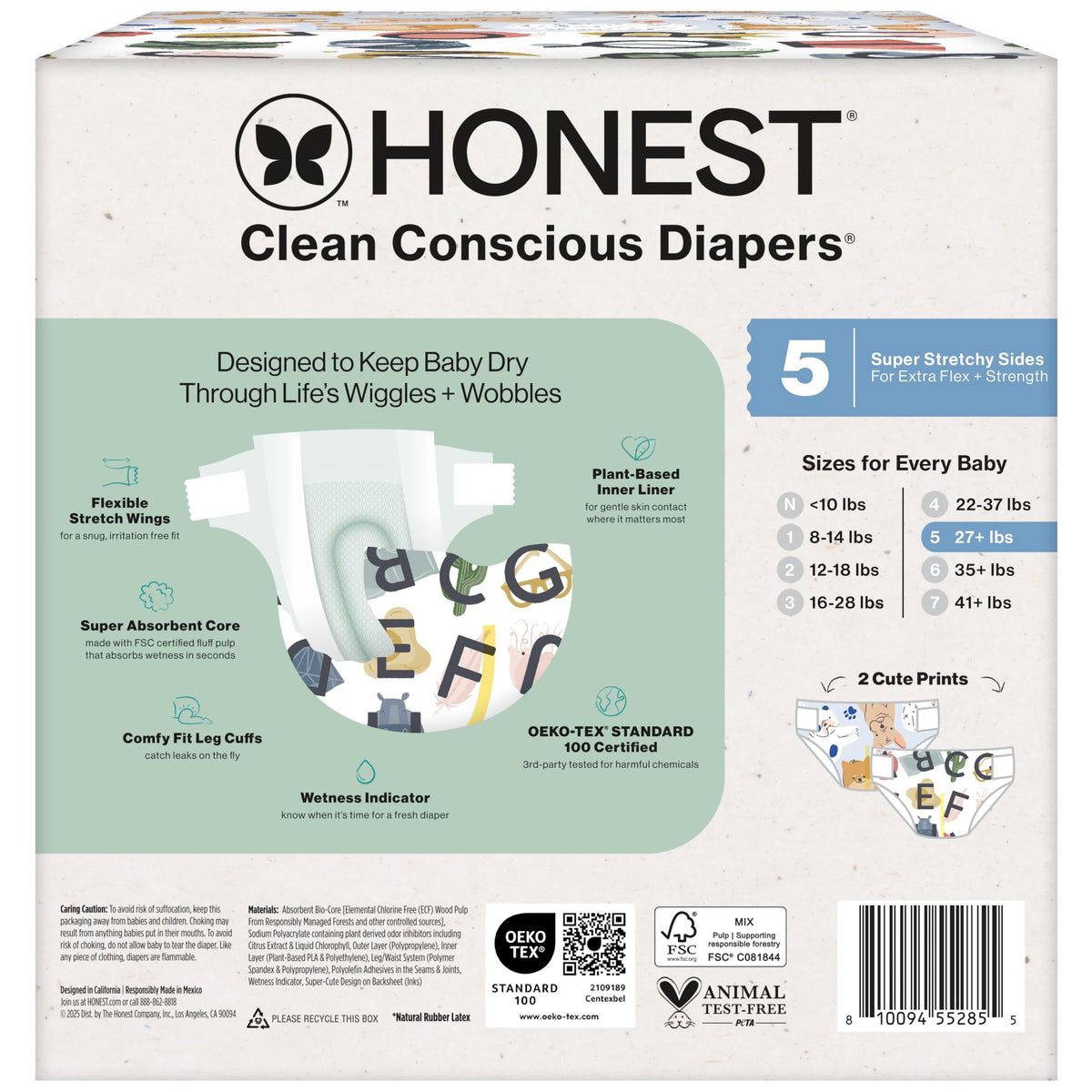 The Honest Company Diapers, All the Alpacas + Turtle Time, Size 1, 78 Count Jansha Store