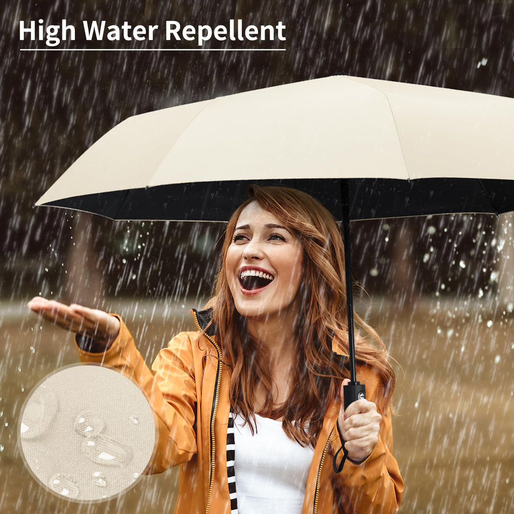 Seniny Windproof Travel Umbrella, Automatic Umbrellas for Rain, Portable & Compact Umbrellas for Backpack, Strong UV for Protection, Folding Small Sun Umbrella for Car, Walking Jansha Store