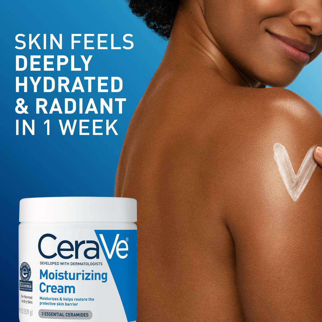 CeraVe Moisturizing Cream, Face & Body Moisturizer for Dry Skin, 19oz Jansha Store