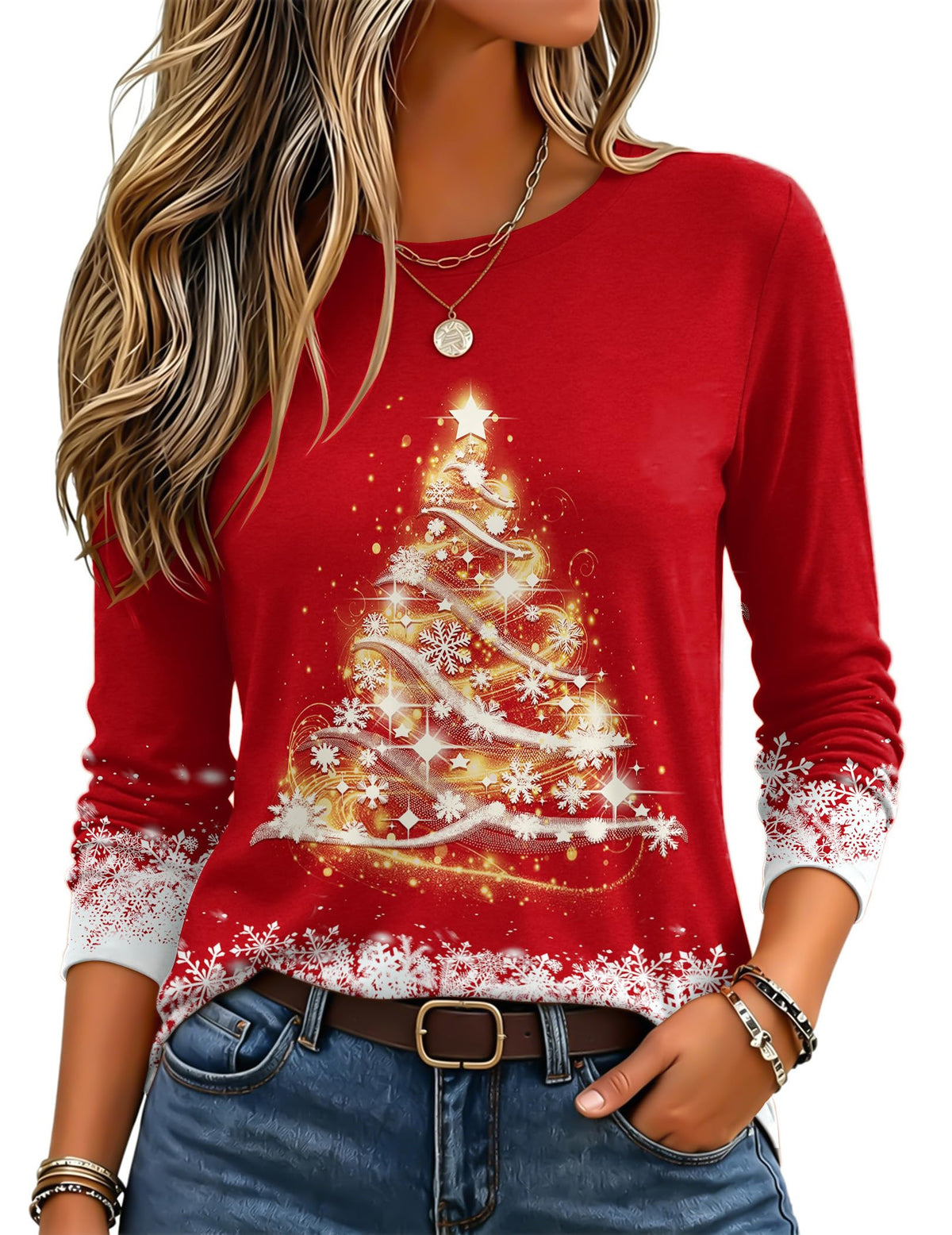 Zeagoo Women's Casual Shirts Long Sleeve Tops Crewneck Tshirts Fall Clothes Jansha Store