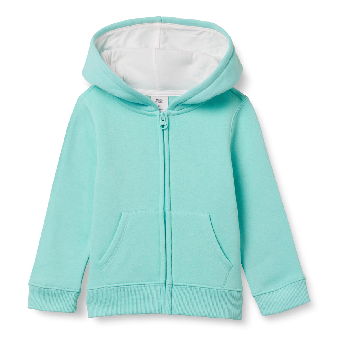 Amazon Essentials Girls and Toddlers' Fleece Zip-Up Hooded Sweatshirt with Lined Hood and Rib Knit Detail Jansha Store