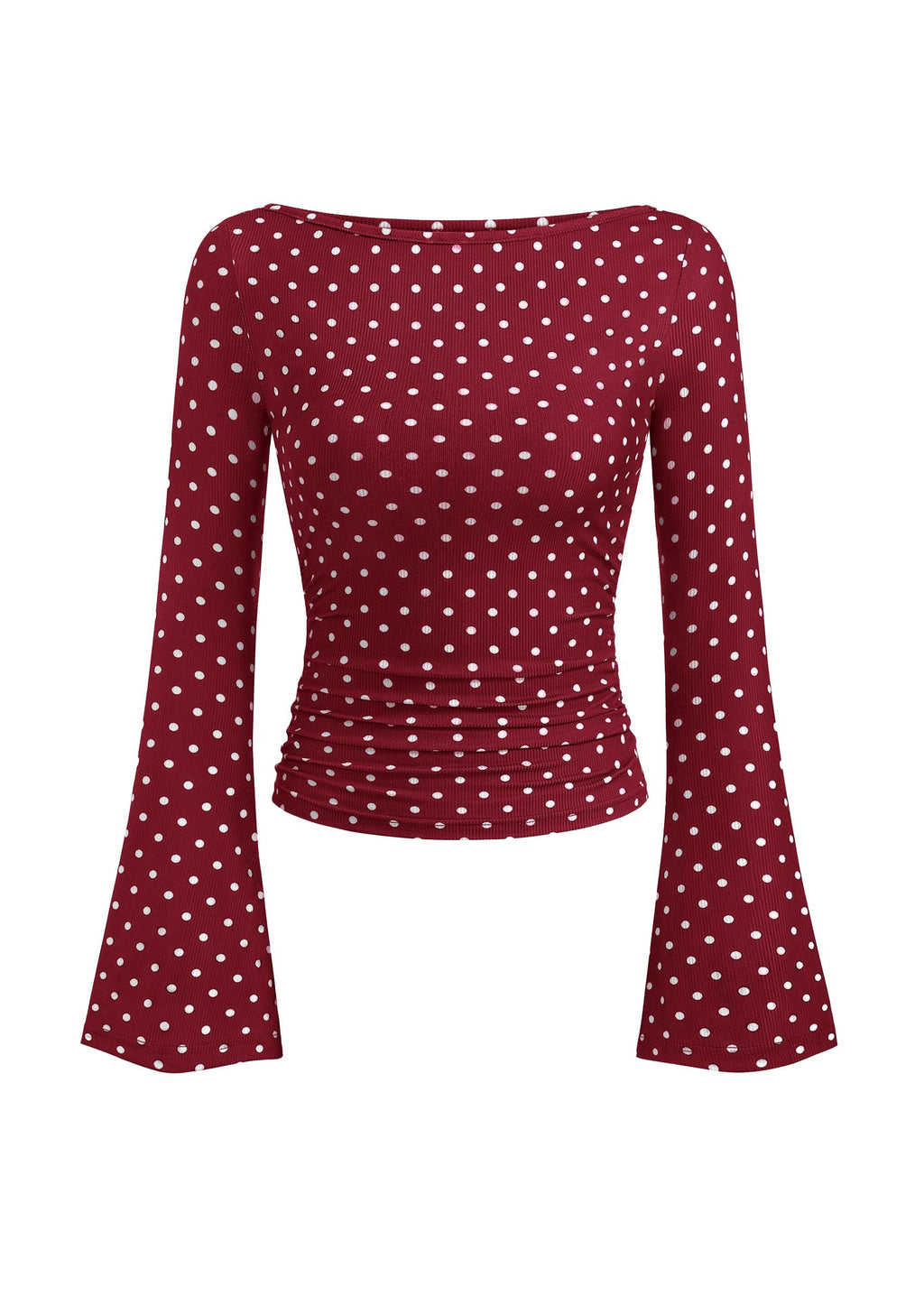 PRETTYGARDEN Womens Bell Long Sleeve Ribbed Knit Tops Jansha Store