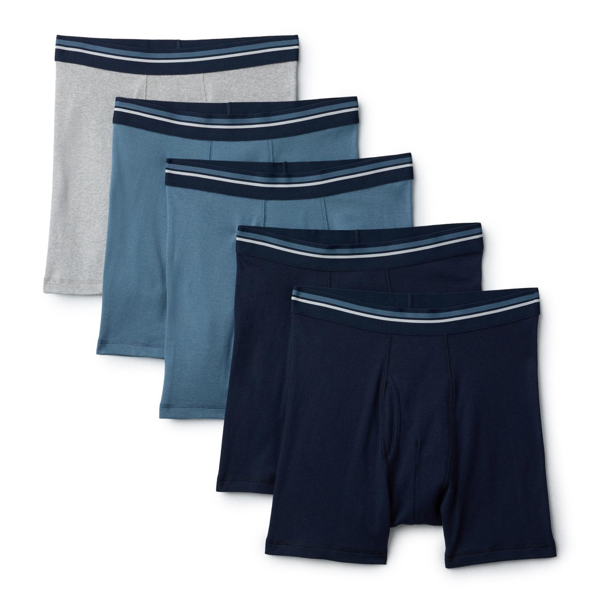 Amazon Essentials Men's Breathable Cotton Boxer Briefs, Tag-Free, Pack of 5 Jansha Store