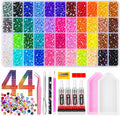 Bedazzling Kit 39000Pcs 44 Colors Resin Jelly Rhinestones, Multicolor 3mm Flatback Gems for Diamond Art, Bedazzler Kit with 4Pcs 10ml B7000 Jewelry Glue & Tools for DIY Nail Art Crafting Book Makeup Jansha Store