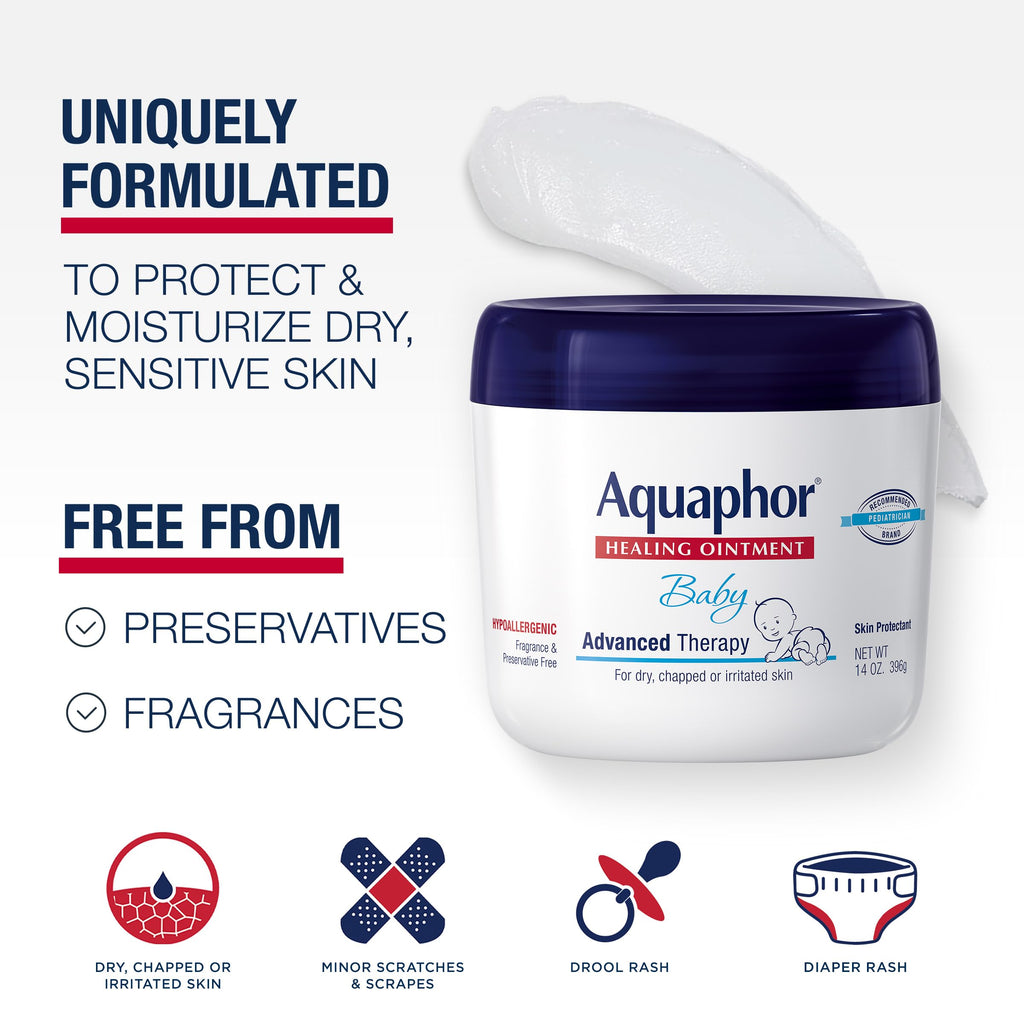 Aquaphor Baby Advanced Therapy Healing Ointment Skin Protectant, 7 OZ Jansha Store