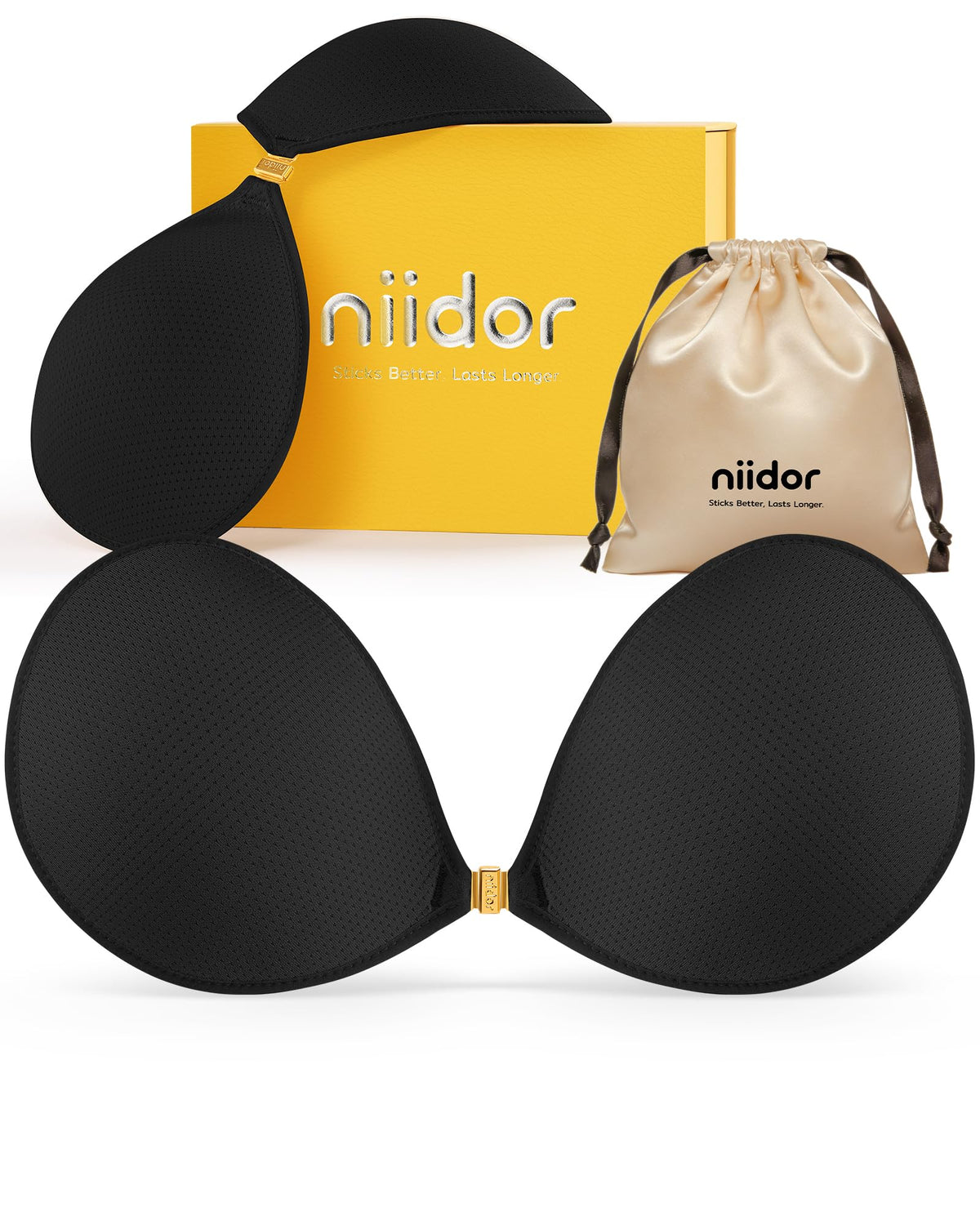 Niidor Adhesive Bra Strapless Ultra Sticky Invisible Push up Silicone Bra Multiple Colors Sizes Reusable for Backless Dress Jansha Store