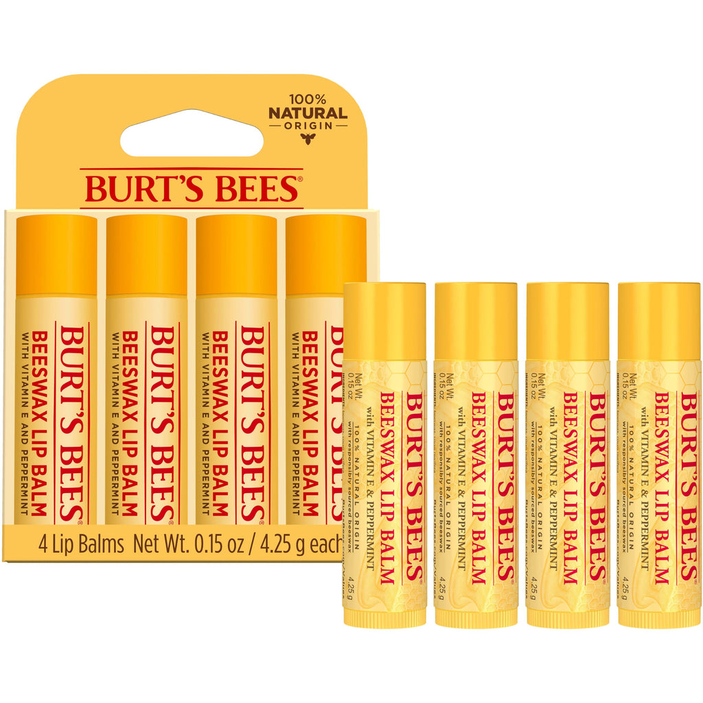 Burt's Bees Lip Balm, Pomegranate, 0.15 oz., 4 Tubes Jansha Store