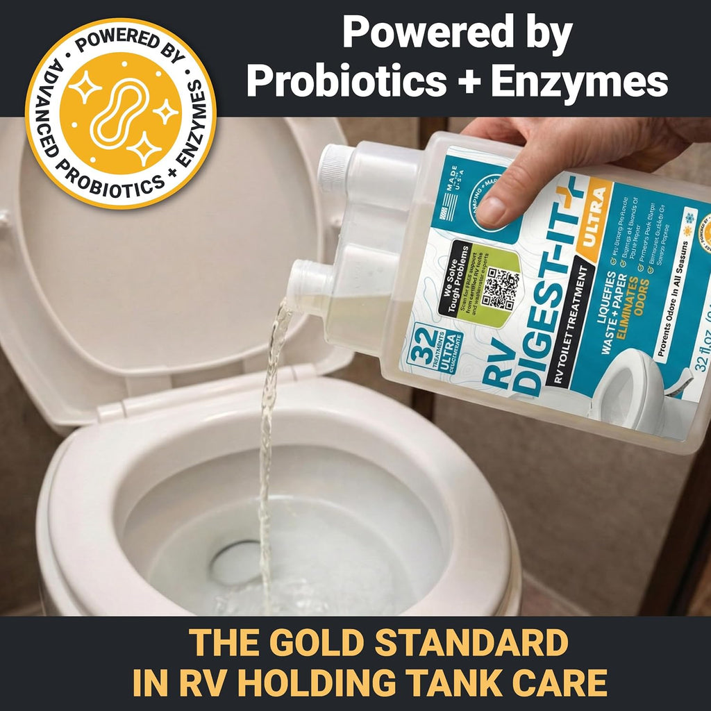 Unique RV Toilet Treatment, RV Digest-It Ultra Liquid, 32 Uses Jansha Store