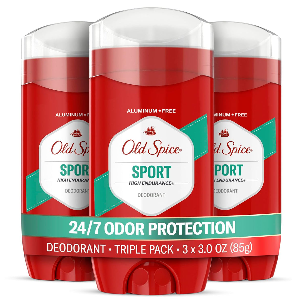 Old Spice Deodorant for Men, Aluminum Free, Sport Scent, 3.0 oz Pack of 3 Jansha Store