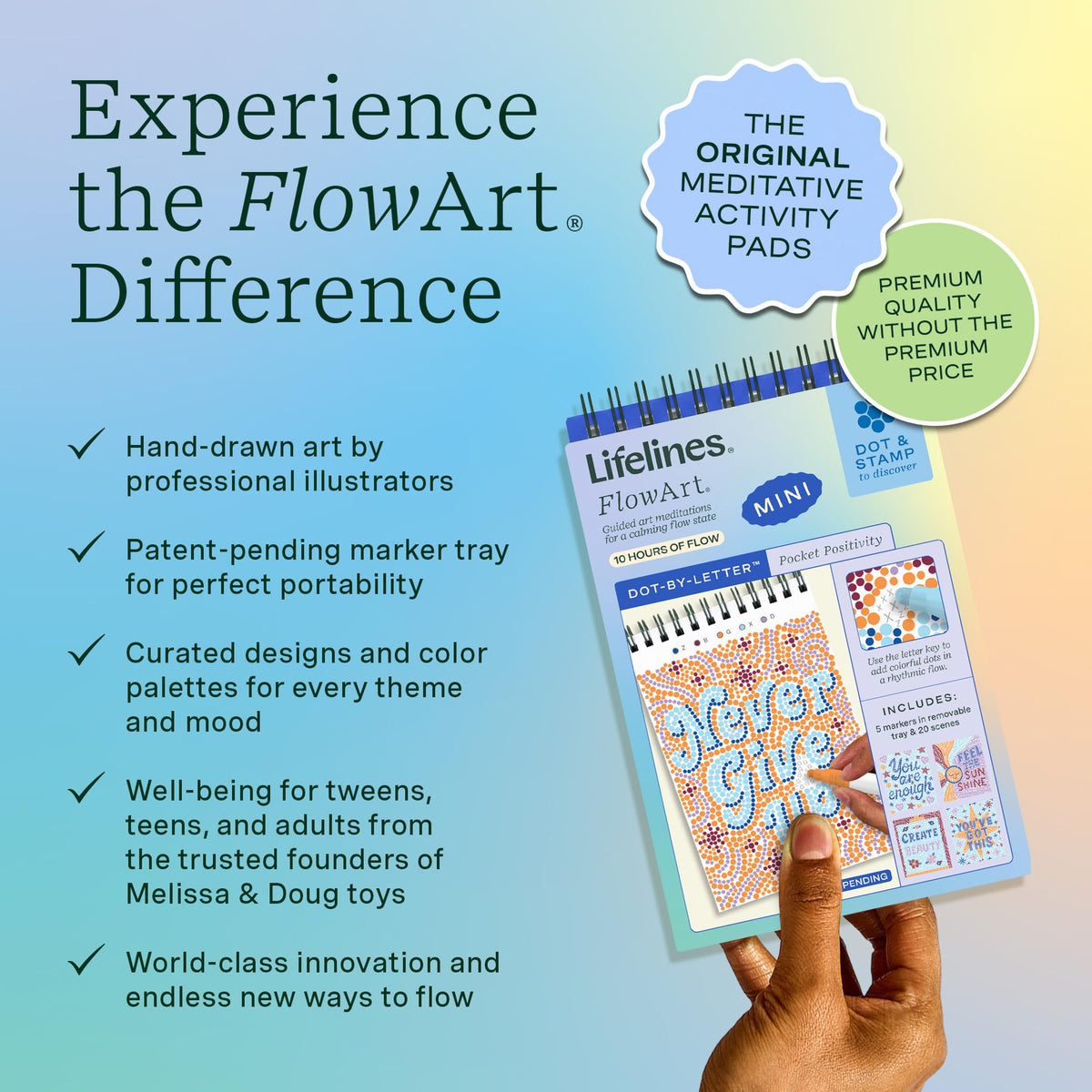 Lifelines FlowArt Activity Pads 3-Pack, Dot-by-Letter Guided Coloring Books Jansha Store