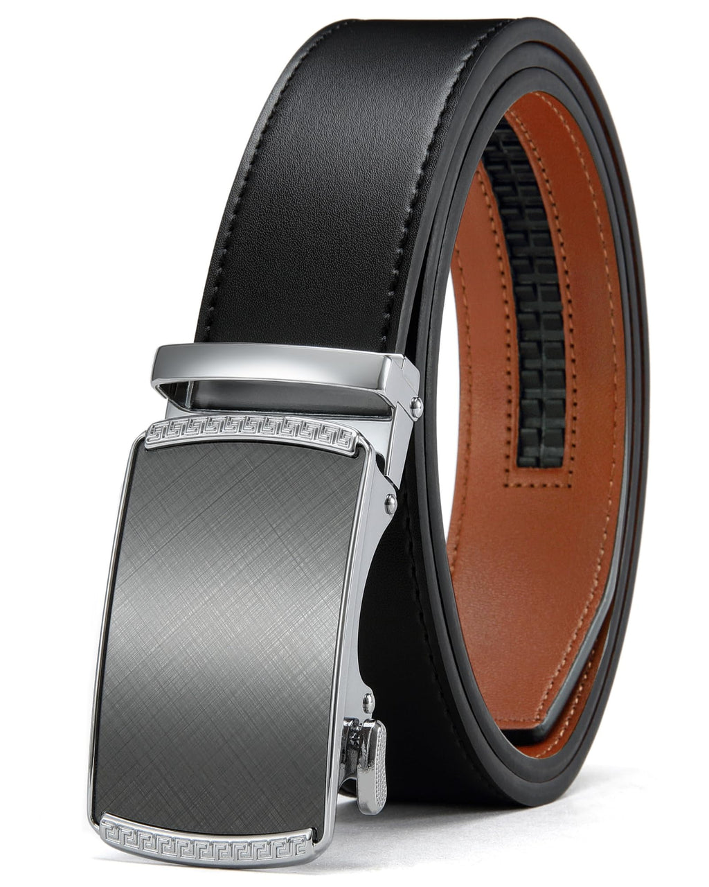 CHAOREN Men's Leather Ratchet Belt - Customizable Fit (35mm) Jansha Store