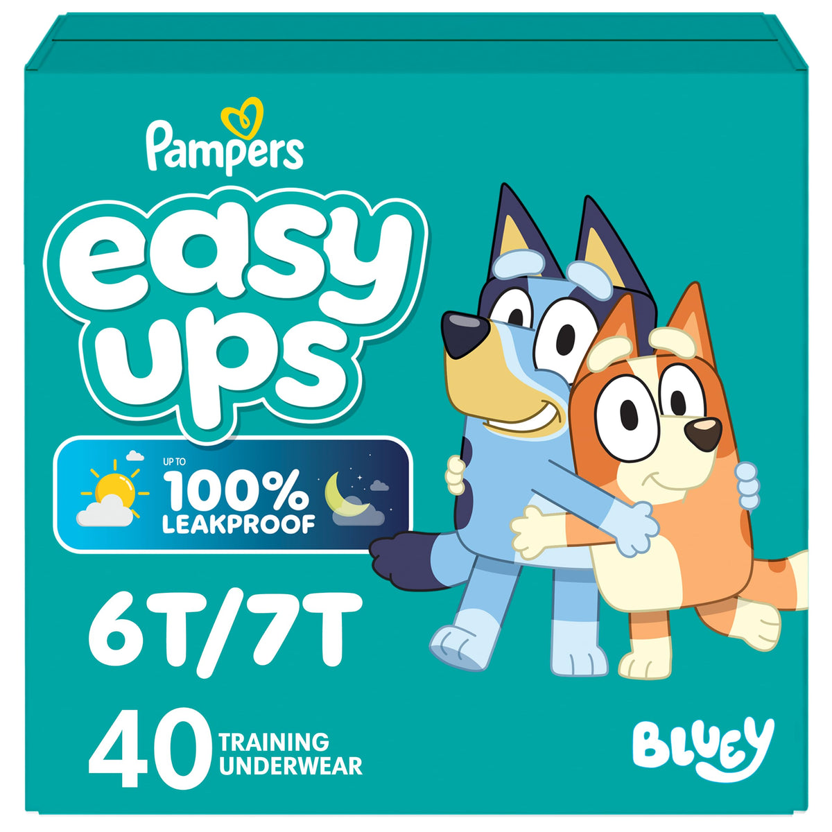 Easy Ups Girls & Boys Potty Training Pants, Size 7 (5T-6T), 84 Count, Bluey Absorbent Pull Up Training Underwear, Up to 100% Leakproof Day and Night, Hypoallergenic Jansha Store