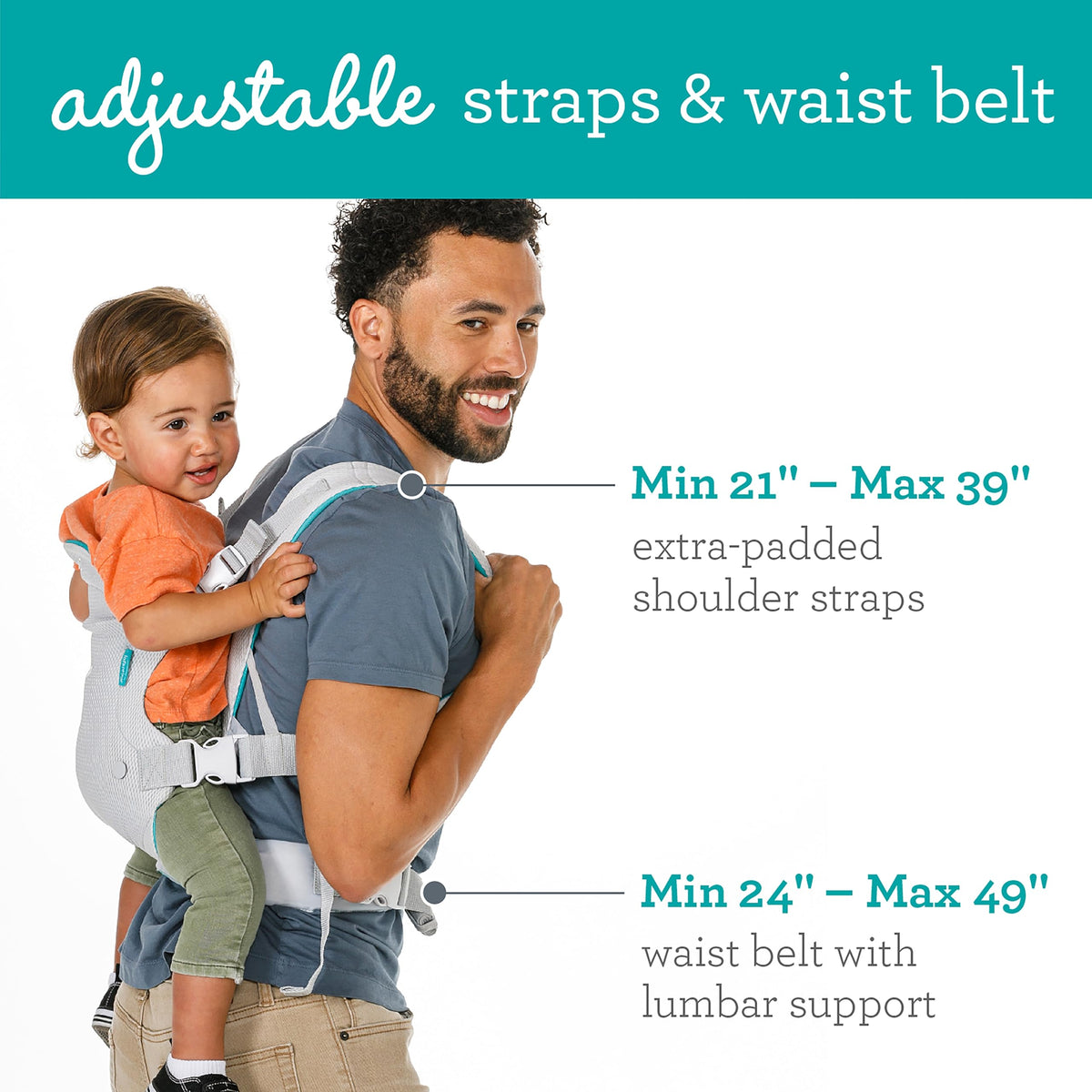 Infantino Flip 4-in-1 Baby Carrier Convertible Ergonomic, Rainbow Jansha Store