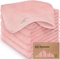 6-Pack Baby Washcloths, Soft Absorbent Washcloths for Face, Body (Rosy) Jansha Store