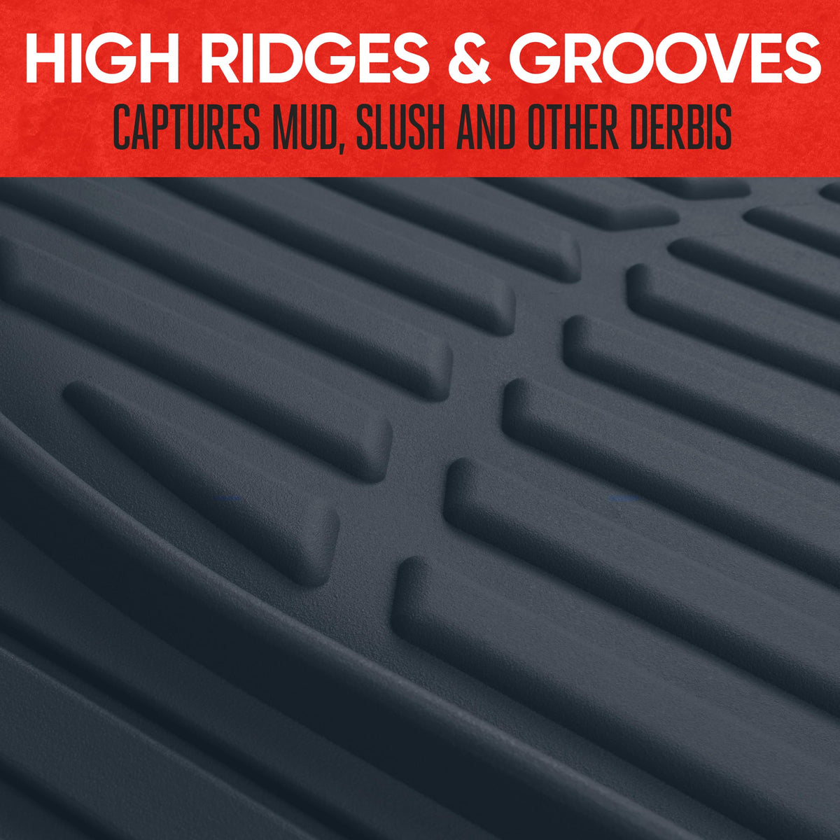 Motor Trend FlexTough Floor Mats for Cars, Black Deep Dish All-Weather Car Mats, Waterproof Trim-to Fit Automotive Floor Mats for Cars Trucks SUV, Universal Floor Liner Car Accessories Jansha Store