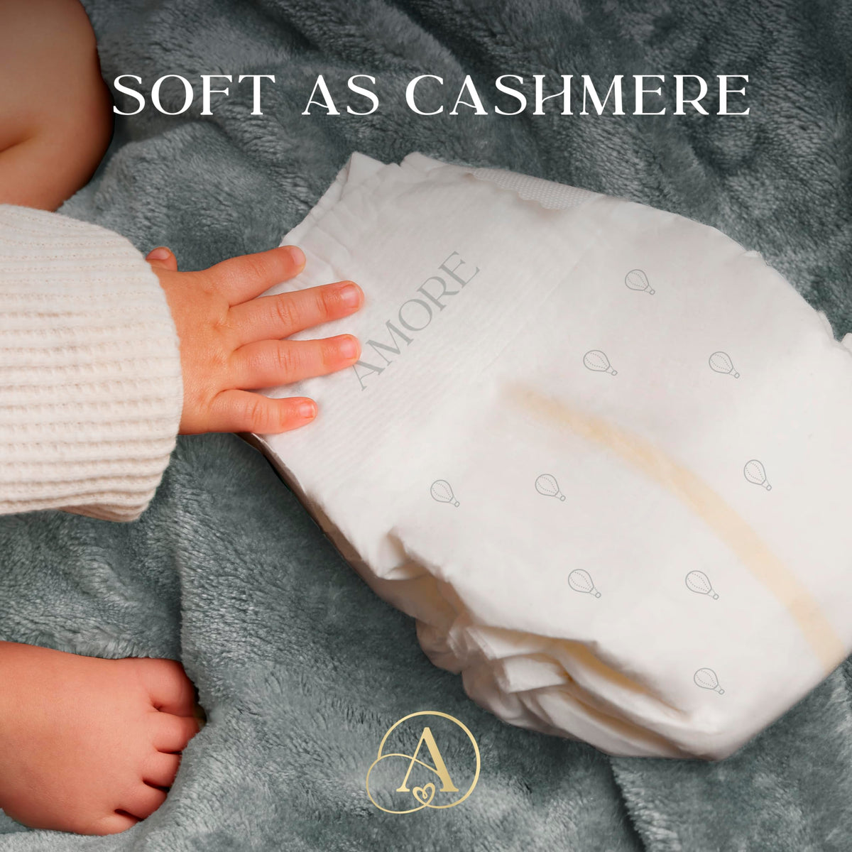 Pampers Amore, Size 0 (up to 10 lbs), 128 Count, Our Best Diaper – Hypoallergenic & Fragrance Free, Up to 100% Leakproof, Soft as Cashmere Jansha Store