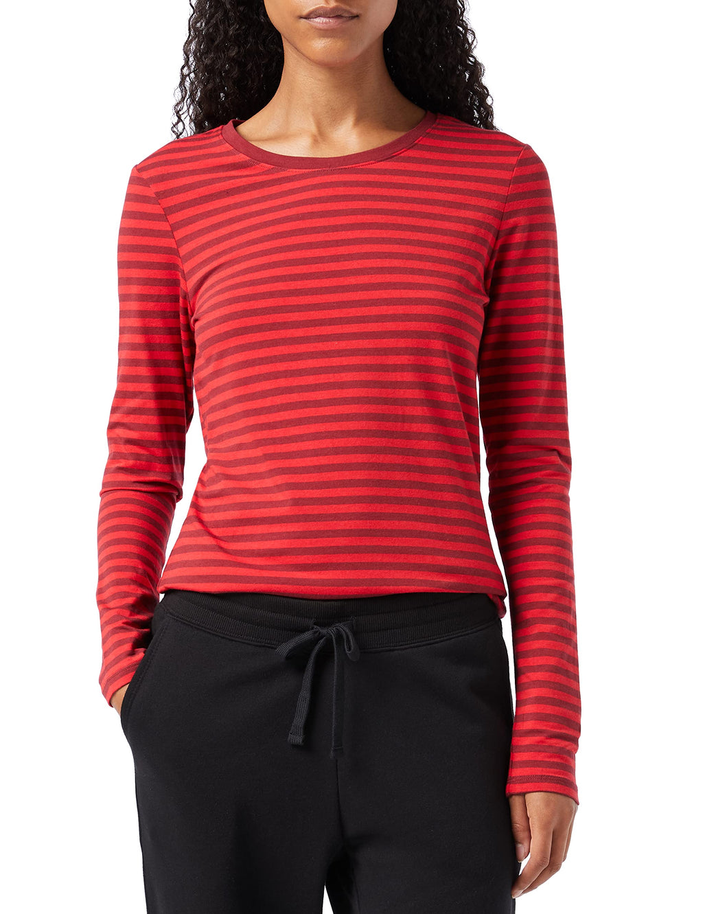 Amazon Essentials Women's Regular-Fit Long-Sleeve Crewneck T-Shirt Jansha Store