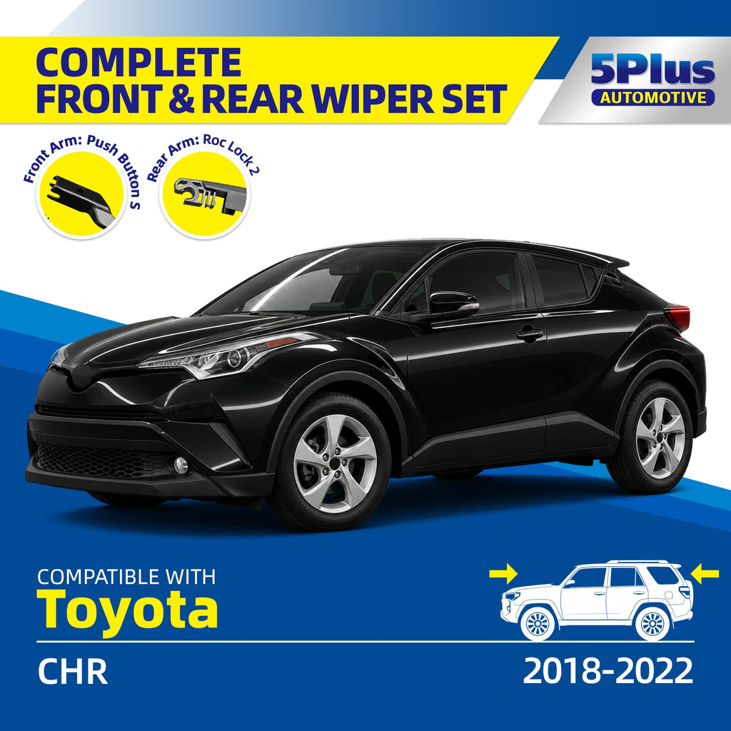 5 PLUS 20" Wiper Blades 2 Pack for J/U HOOK Front Arms,Premium All-Seasons Jansha Store