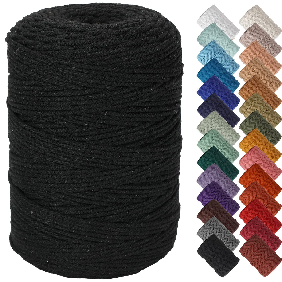 NOANTA Baby Blue Macrame Cord 3mm x 109yards, Cotton Rope Macrame Yarn Jansha Store