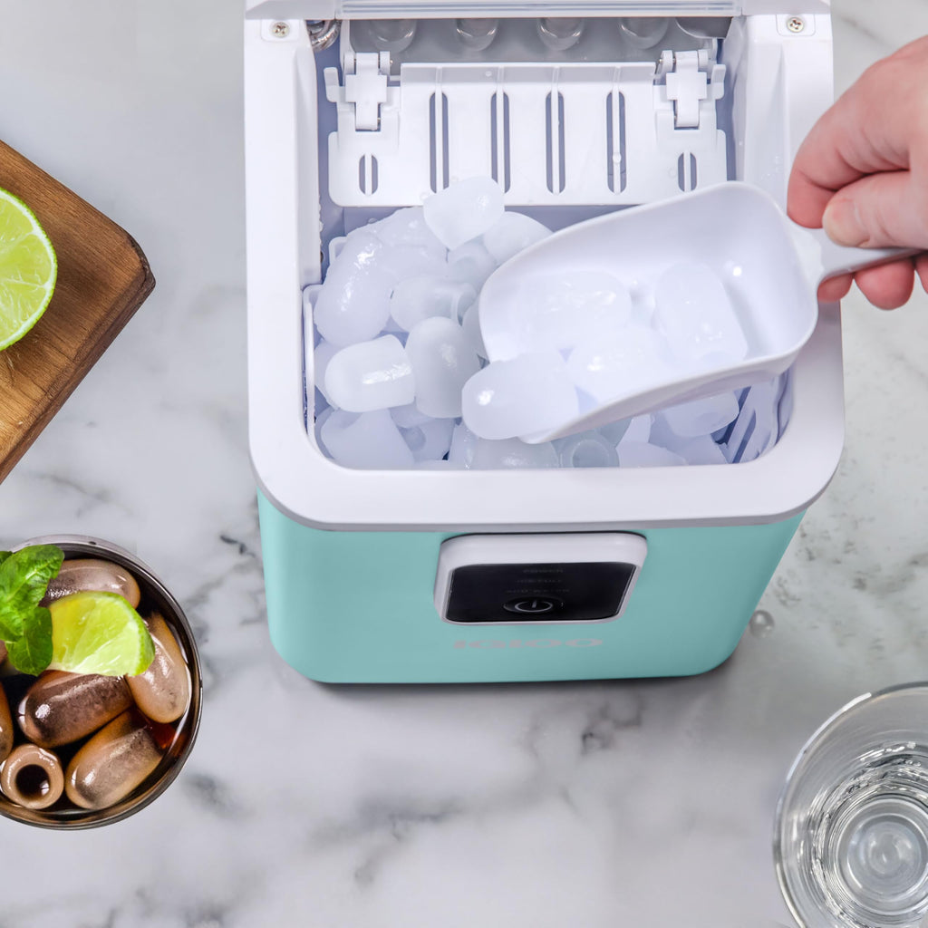 Igloo Portable Ice Maker with Scoop - Ice Maker with LED Control Panel & 1.5 Quart Water Tank - Stainless Ice Cube Maker Produces 26 Lbs. of Ice in 24 Hours with 9 Large or Small Cubes in 7 Minutes Jansha Store
