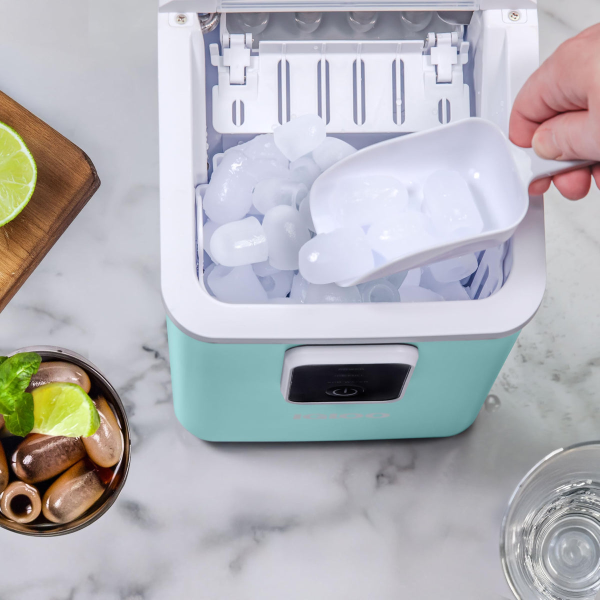 Igloo Portable Ice Maker with Scoop - Ice Maker with LED Control Panel & 1.5 Quart Water Tank - Stainless Ice Cube Maker Produces 26 Lbs. of Ice in 24 Hours with 9 Large or Small Cubes in 7 Minutes Jansha Store