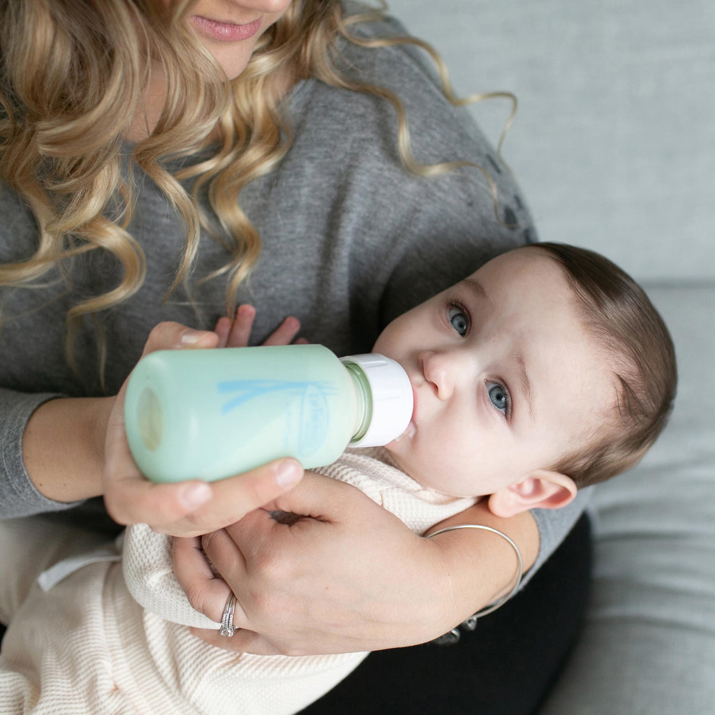 Dr. Brown's Anti-Colic Options+ Narrow Glass Baby Bottle, 8 oz/250 mL, with Level 1 Slow Flow Nipple, BPA-Free, 0m+, 1 Pack Jansha Store