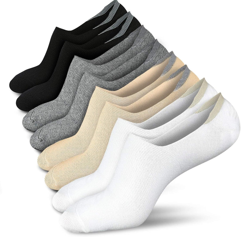 wernies No Show Socks Women Low Cut Ankle Socks Non Slip 4/8 Pairs Jansha Store