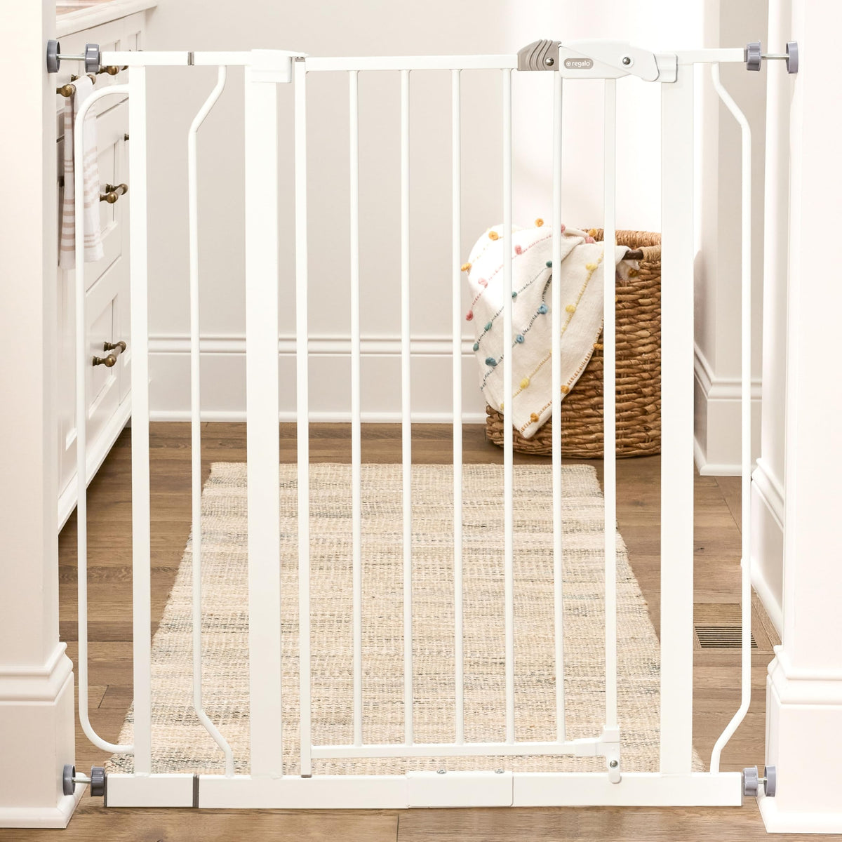 Regalo Safety 29"-38.5" Easy Step Baby Gate, Bottom of Stairs & Doorways Jansha Store