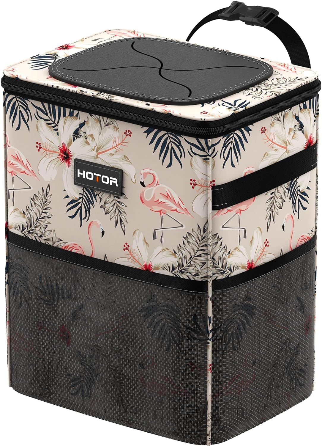 HOTOR Car Trash Can, Leakproof Car Organizer, 2-Gallon, Black Jansha Store