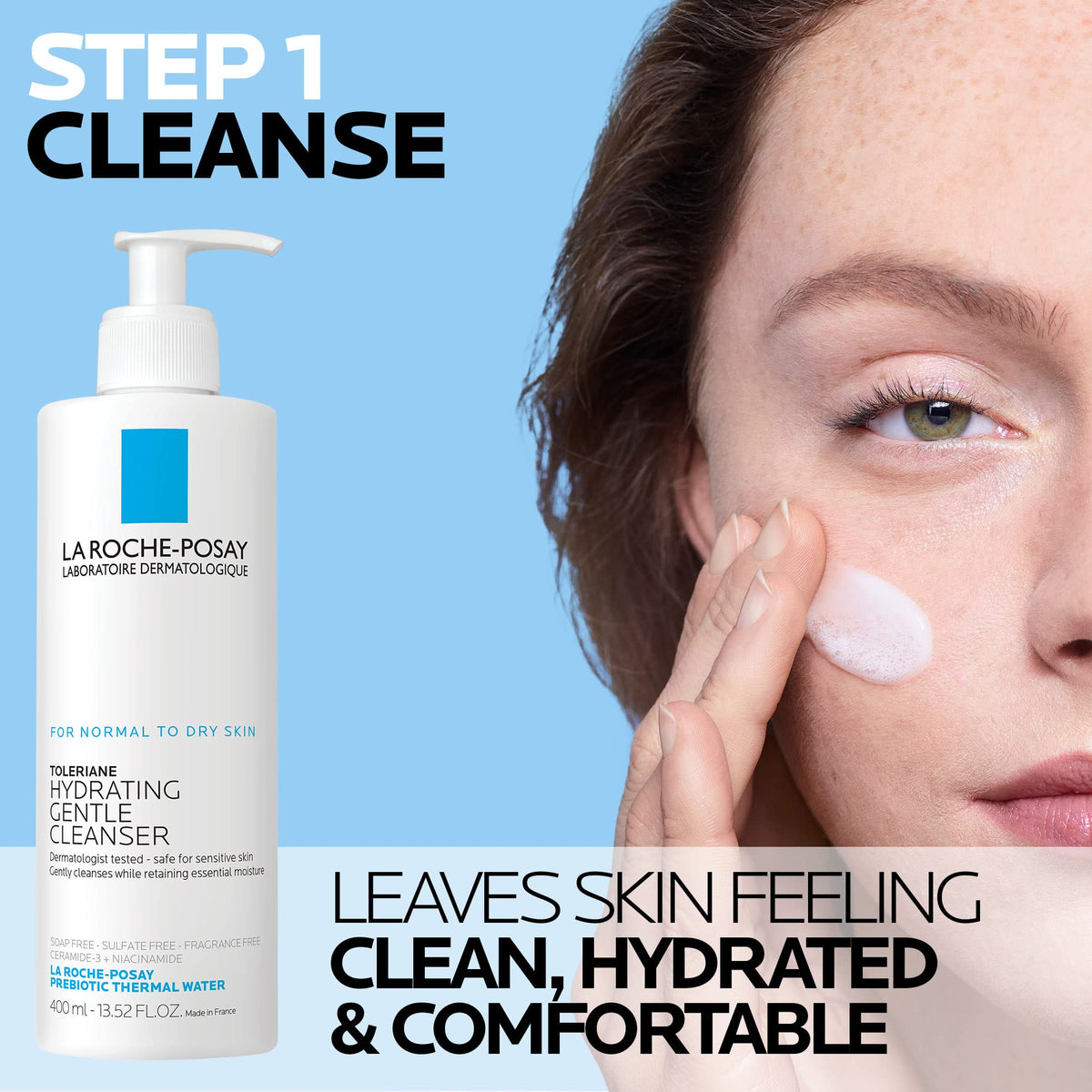 La Roche-Posay Toleriane Hydrating Gentle Facial Cleanser, with Niacinamide Jansha Store