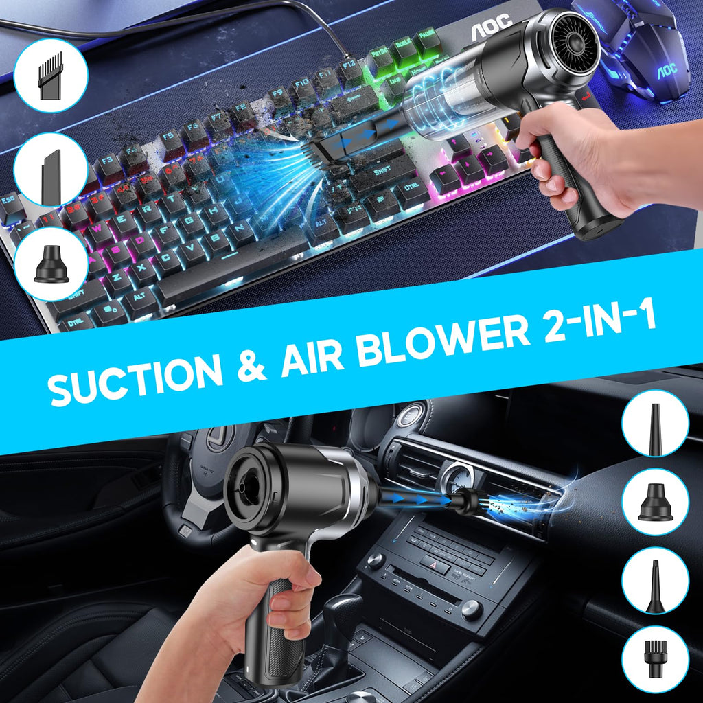 KMM Handheld Car Vacuum Cleaner, Hand Held Vacuum & Air Duster Jansha Store
