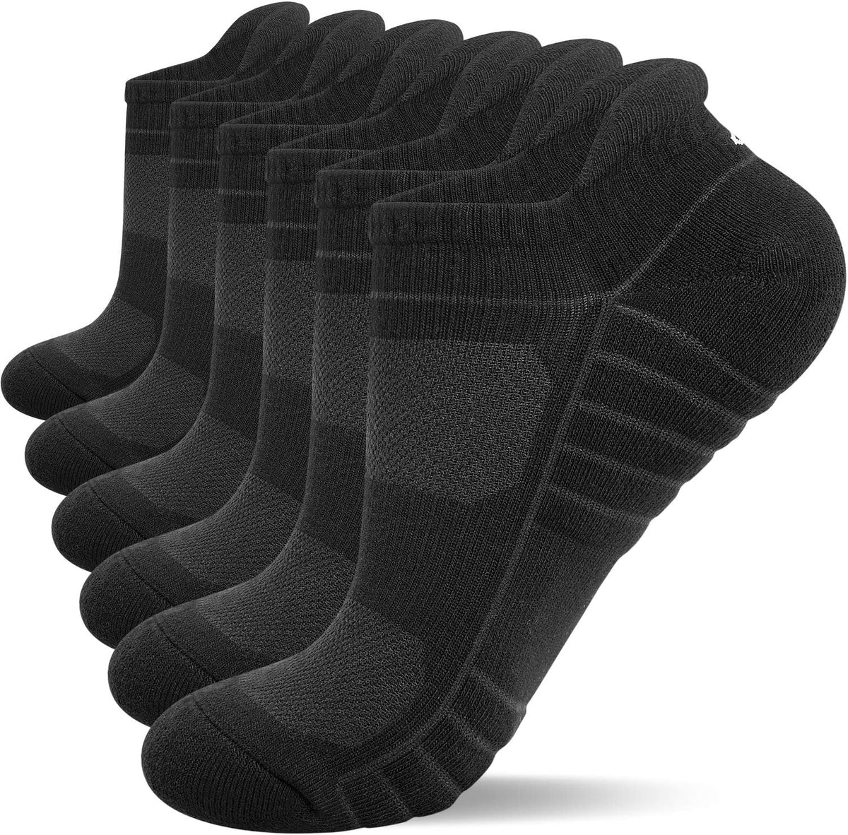 Lapulas Athletic Running Ankle Socks, Low Cut Cushioned Anti-Blister Tab Sports Socks Men Women 6Pairs Jansha Store