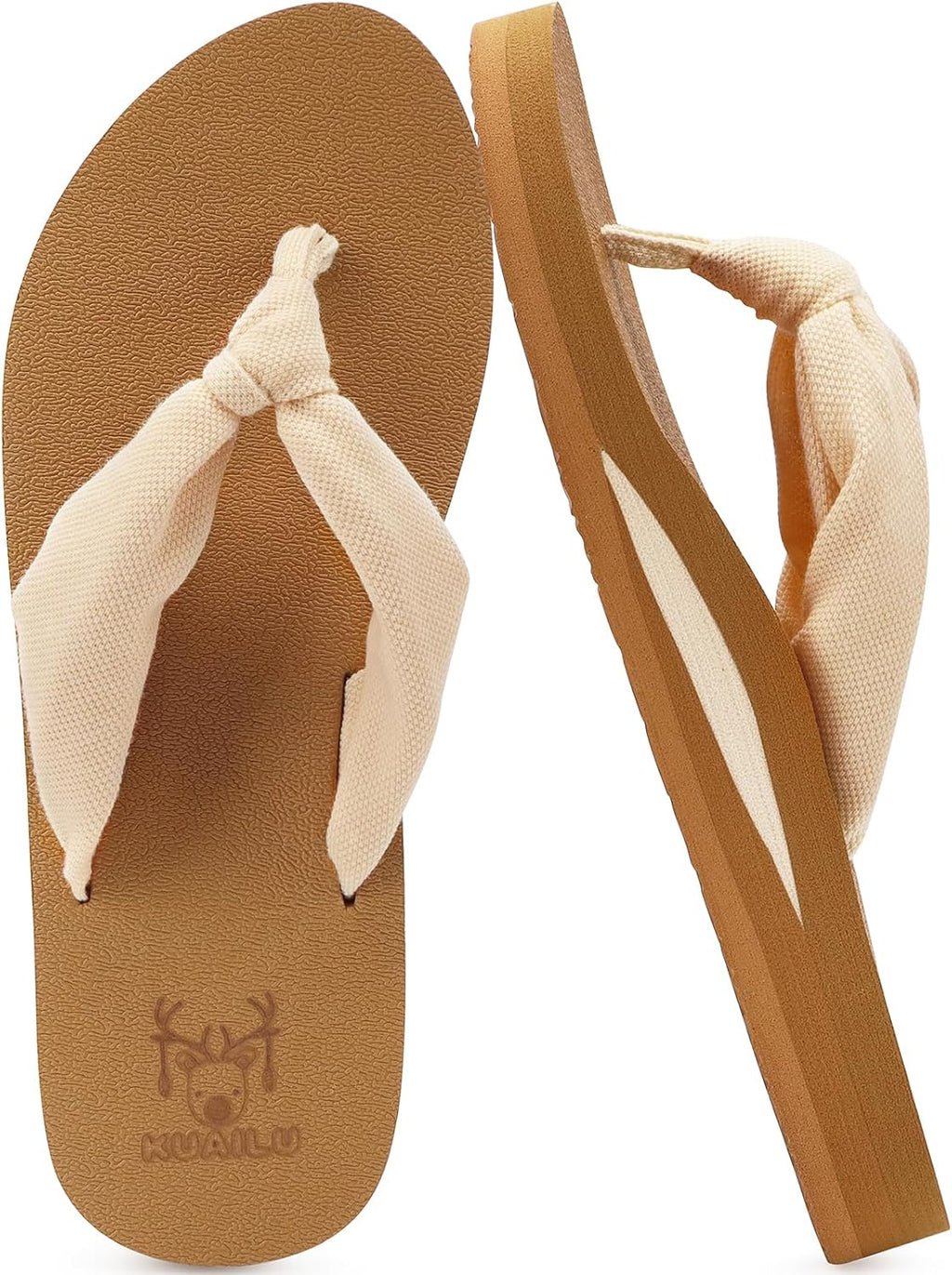KuaiLu Flip Flops for Women with Arch Support Summer Beach Thong Sandals Jansha Store
