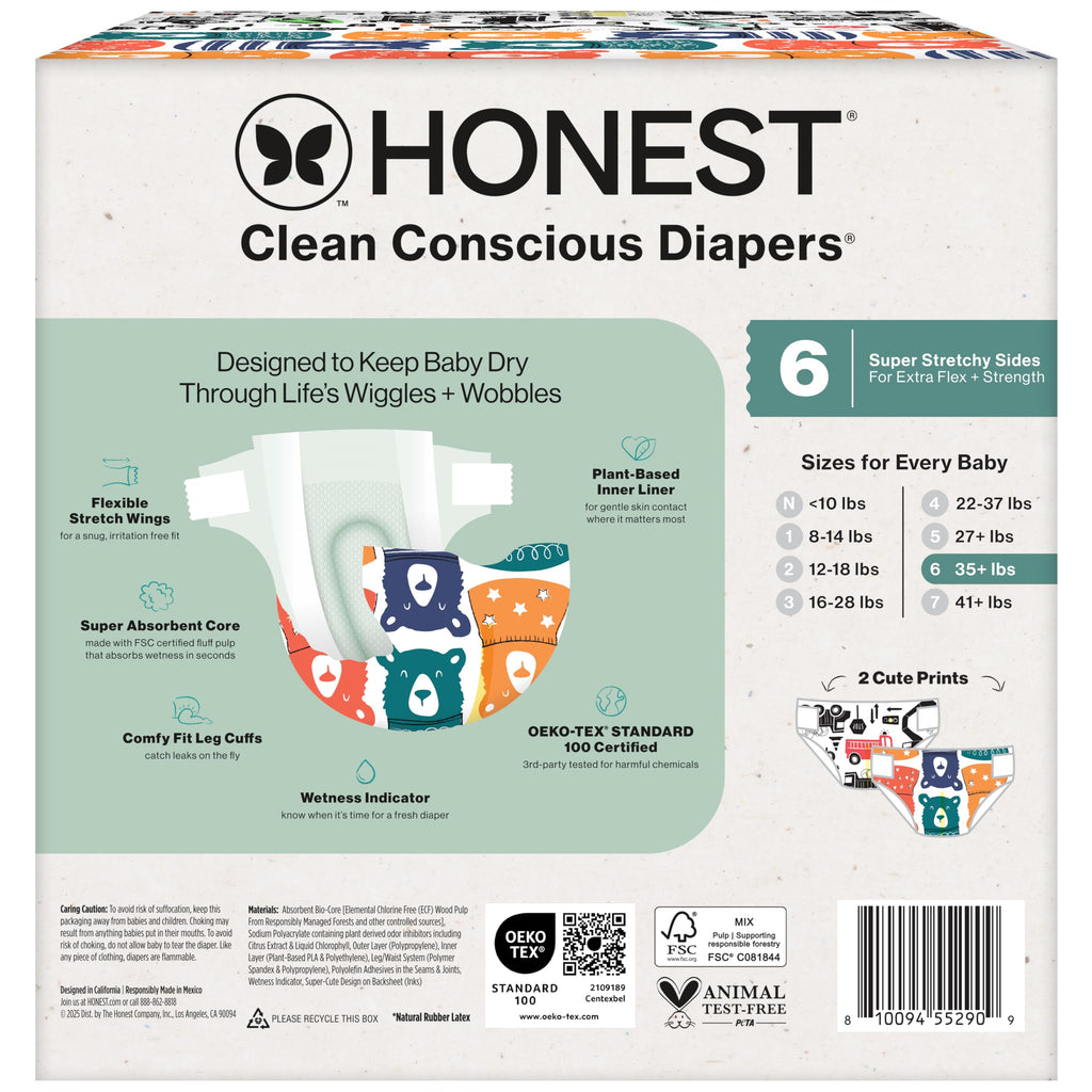 The Honest Company Diapers, All the Alpacas + Turtle Time, Size 1, 78 Count Jansha Store