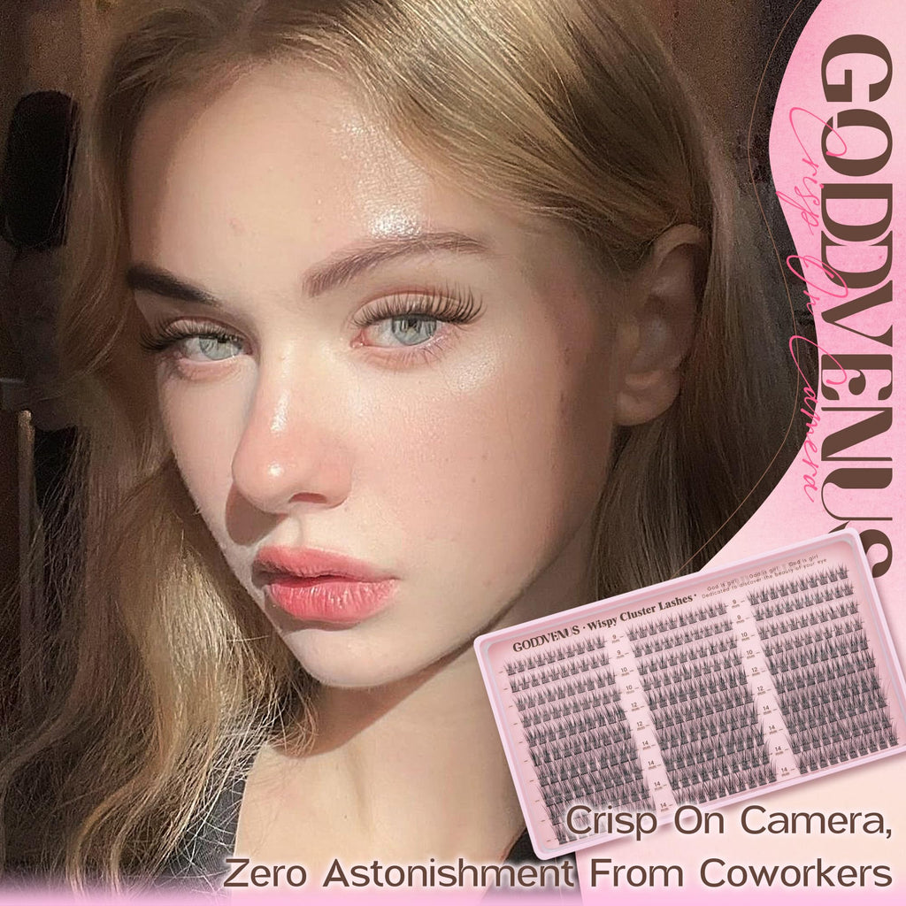 Brown Lash Clusters Natural For Soft Glam 300Pcs Wispy Lashes Cluster Eyelash Cluster Extensions C Curve Individual Lashes DIY Lash Extension Waterproof & Long - Lasting (10-16mm) Jansha Store