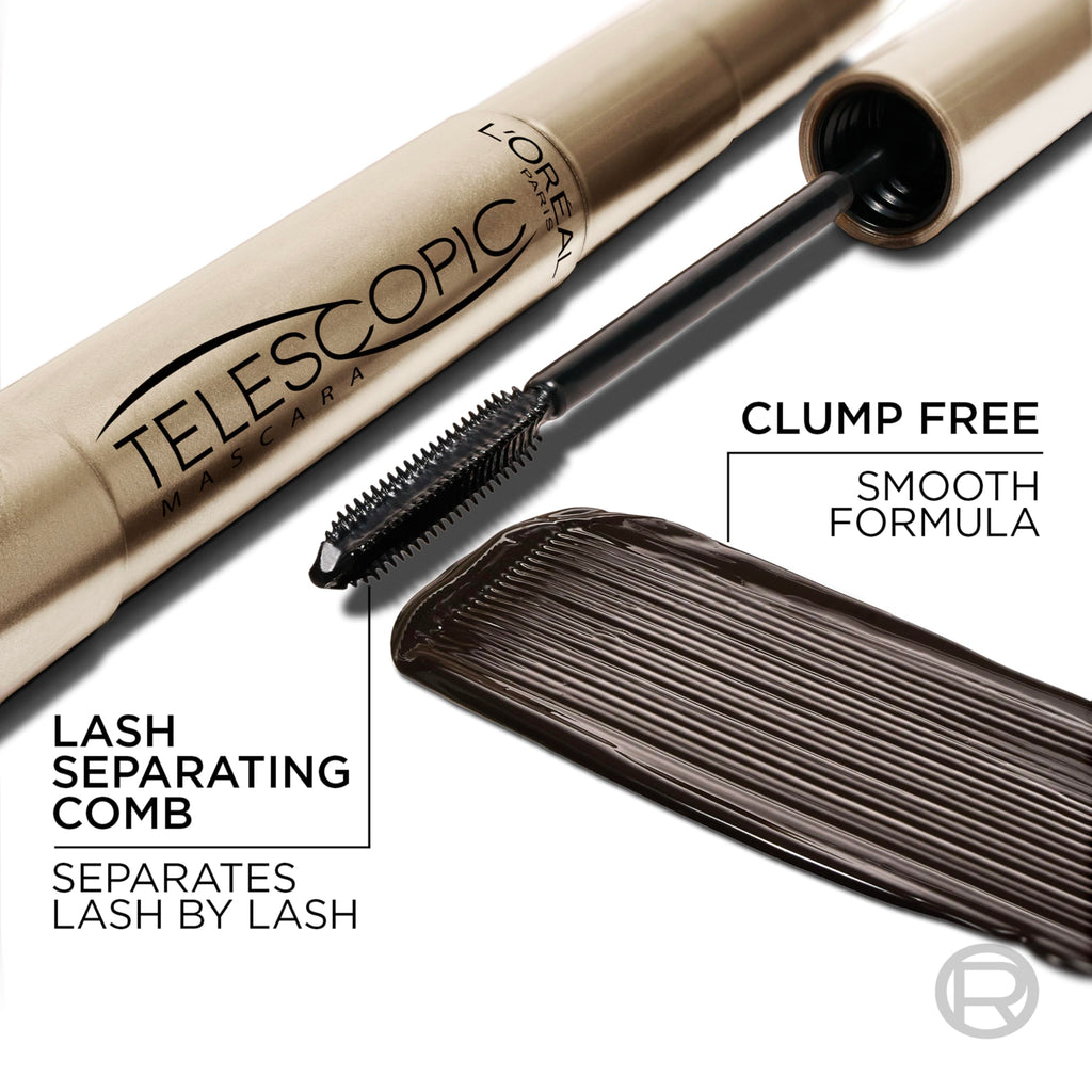 L’Oreal Paris Original Telescopic Mascara, Lengthening, Blackest Black Jansha Store