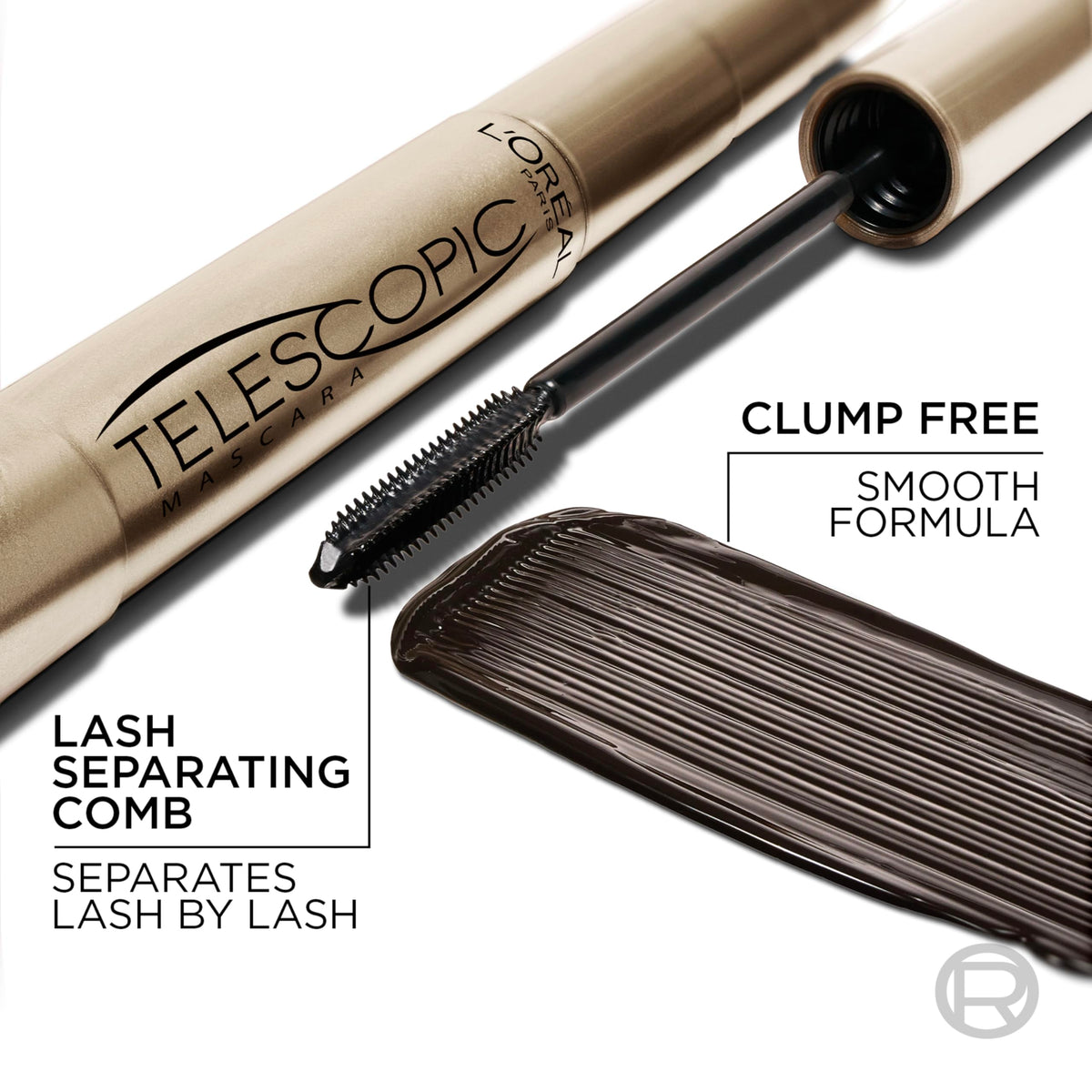 L’Oreal Paris Original Telescopic Mascara, Lengthening, Blackest Black Jansha Store