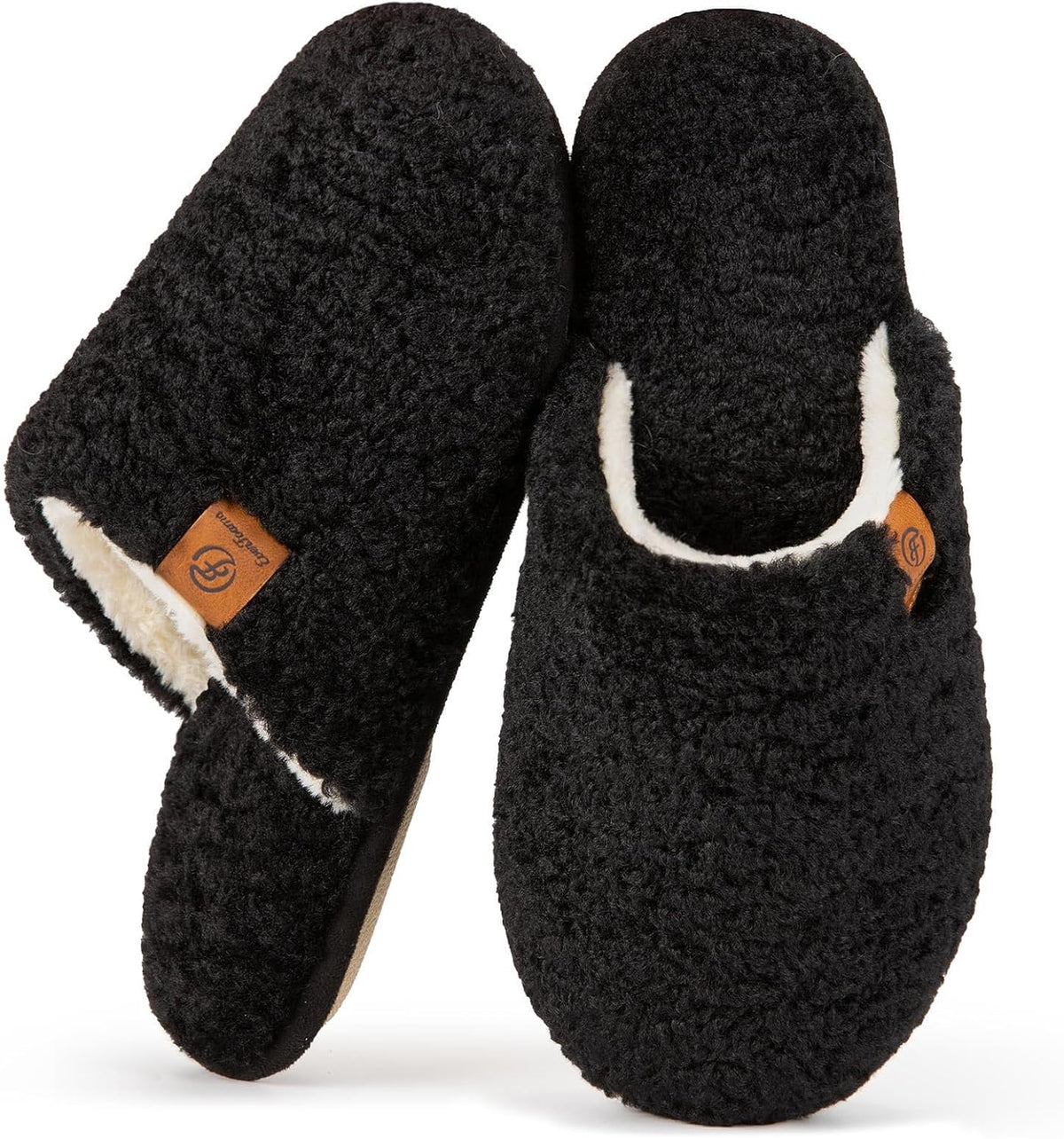 EverFoams Women's Fuzzy Slippers Warm Cozy Memory Foam Indoor House Shoes Jansha Store