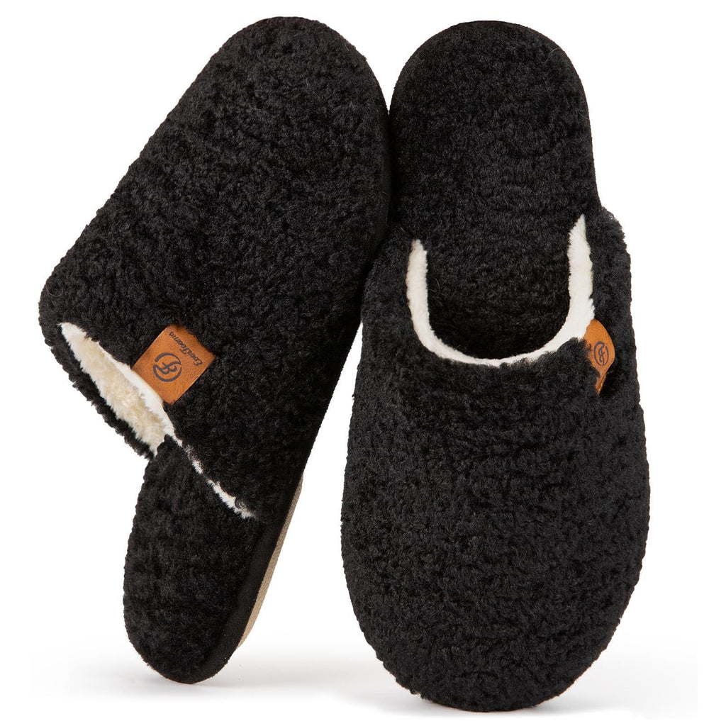 EverFoams Women's Fuzzy Slippers Warm Cozy Memory Foam Indoor House Shoes Jansha Store