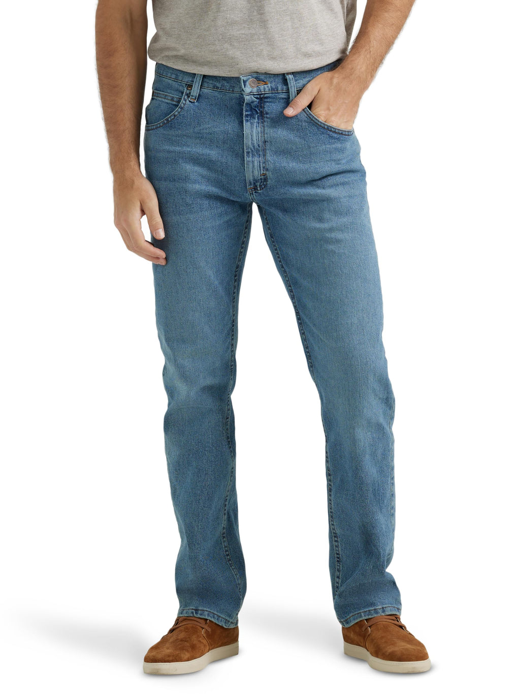 Wrangler Authentics Men's Classic 5-Pocket Regular Fit Flex Jean Jansha Store