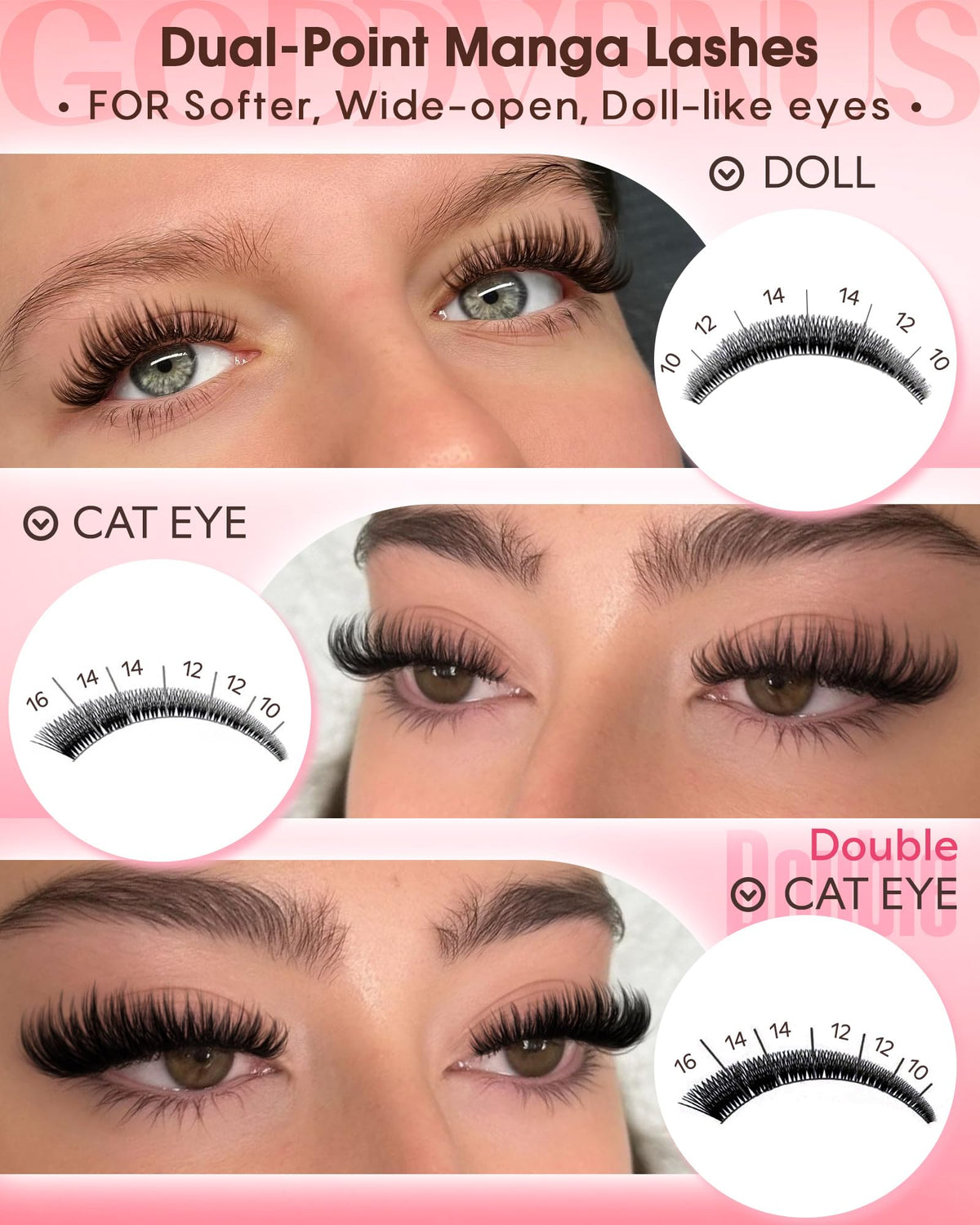 Brown Lash Clusters Natural For Soft Glam 300Pcs Wispy Lashes Cluster Eyelash Cluster Extensions C Curve Individual Lashes DIY Lash Extension Waterproof & Long - Lasting (10-16mm) Jansha Store
