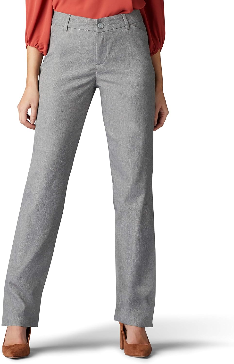 Lee Women's Wrinkle Free Relaxed Fit Straight Leg Pant Jansha Store