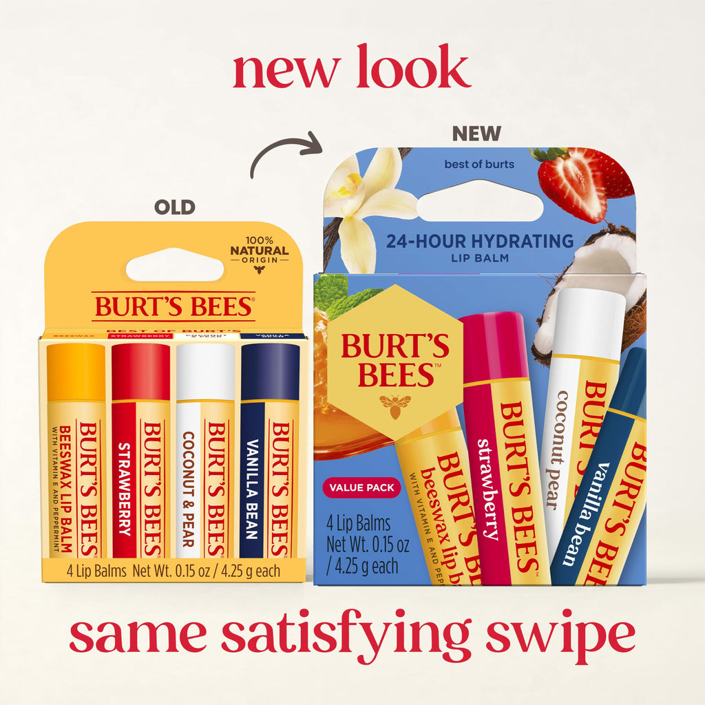 Burt's Bees Lip Balm, Pomegranate, 0.15 oz., 4 Tubes Jansha Store