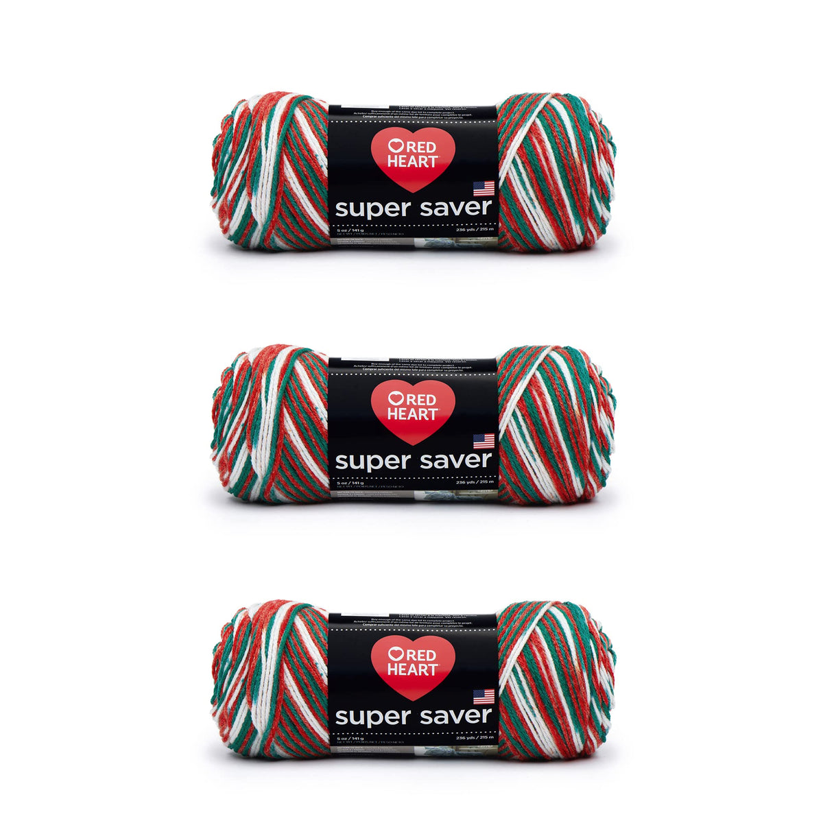 Red Heart Super Saver Yarn for Crocheting & Knitting, Medium Thyme, 3-Pack Jansha Store