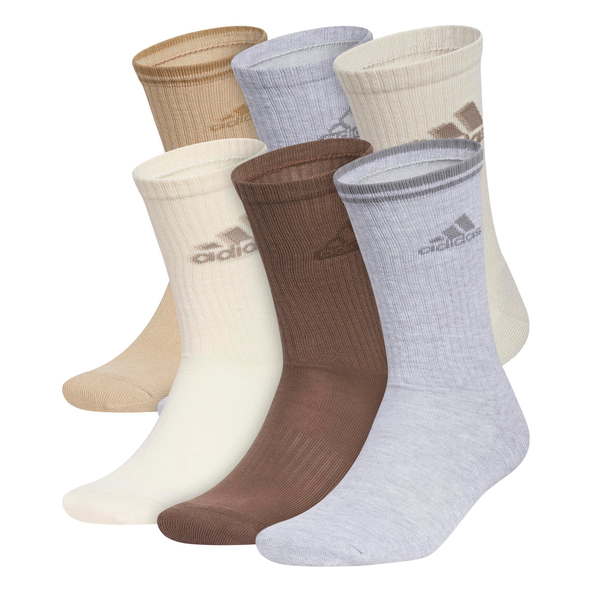 adidas Mens Athletic Cushioned 6-Pack Crew Socks Casual - Green Jansha Store