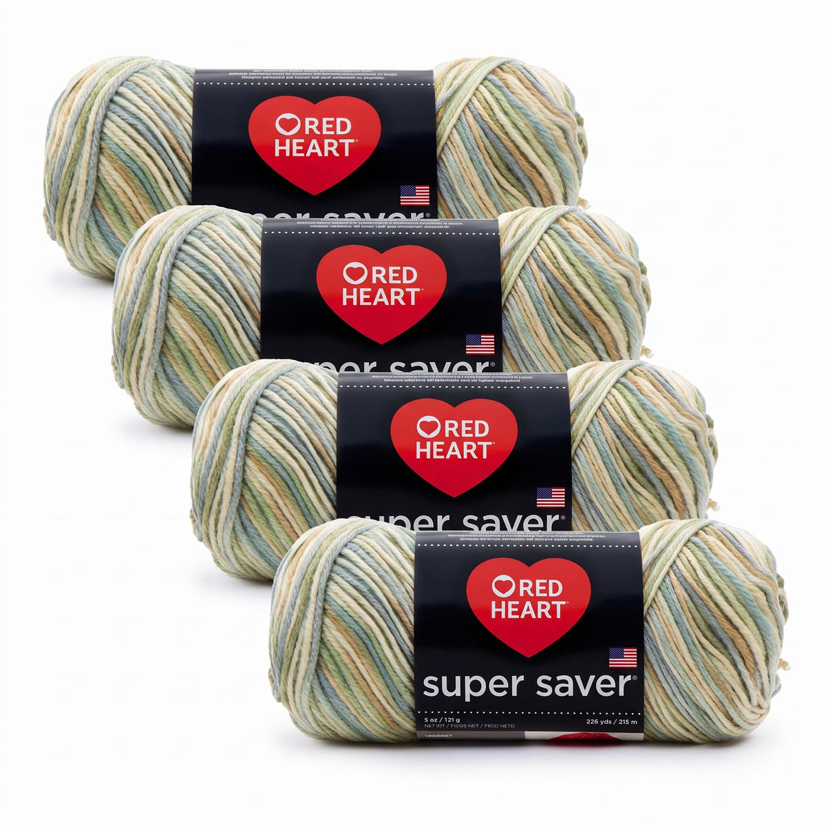 Red Heart E300 Super Saver Economy Yarn, Paddy Green Jansha Store