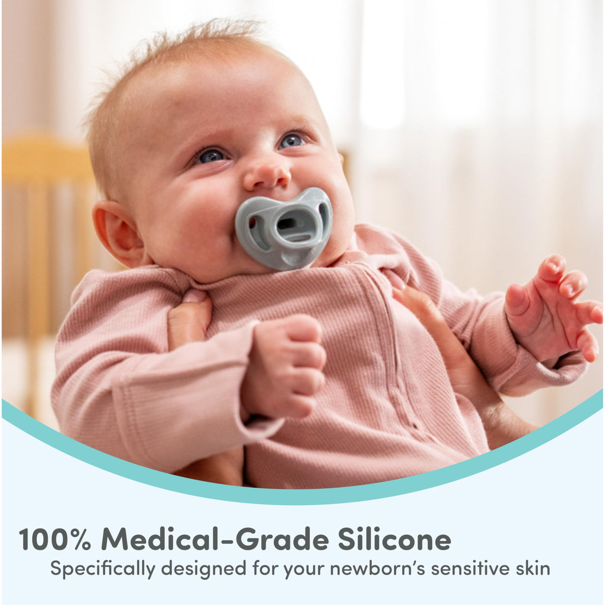NUK Timeless Comfy Orthodontic Pacifier, 0-6 Months, 5-Pack, Pink Assorted Jansha Store
