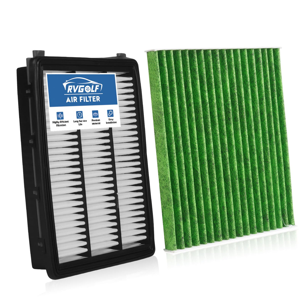 Not for Hybrid, Engine+Cabin Air Filter Fit 2015-2019 Sonata 2.4L (Gas) Jansha Store