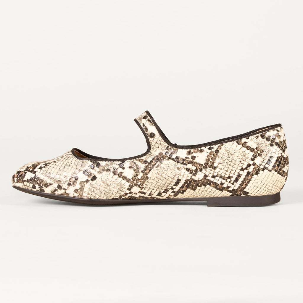 Amazon Essentials Women's Square-Toe Mary Jane Ballet Flat with Adjustable Metal Buckle Strap, Non-Slip Low Heel, Cushioned Jansha Store