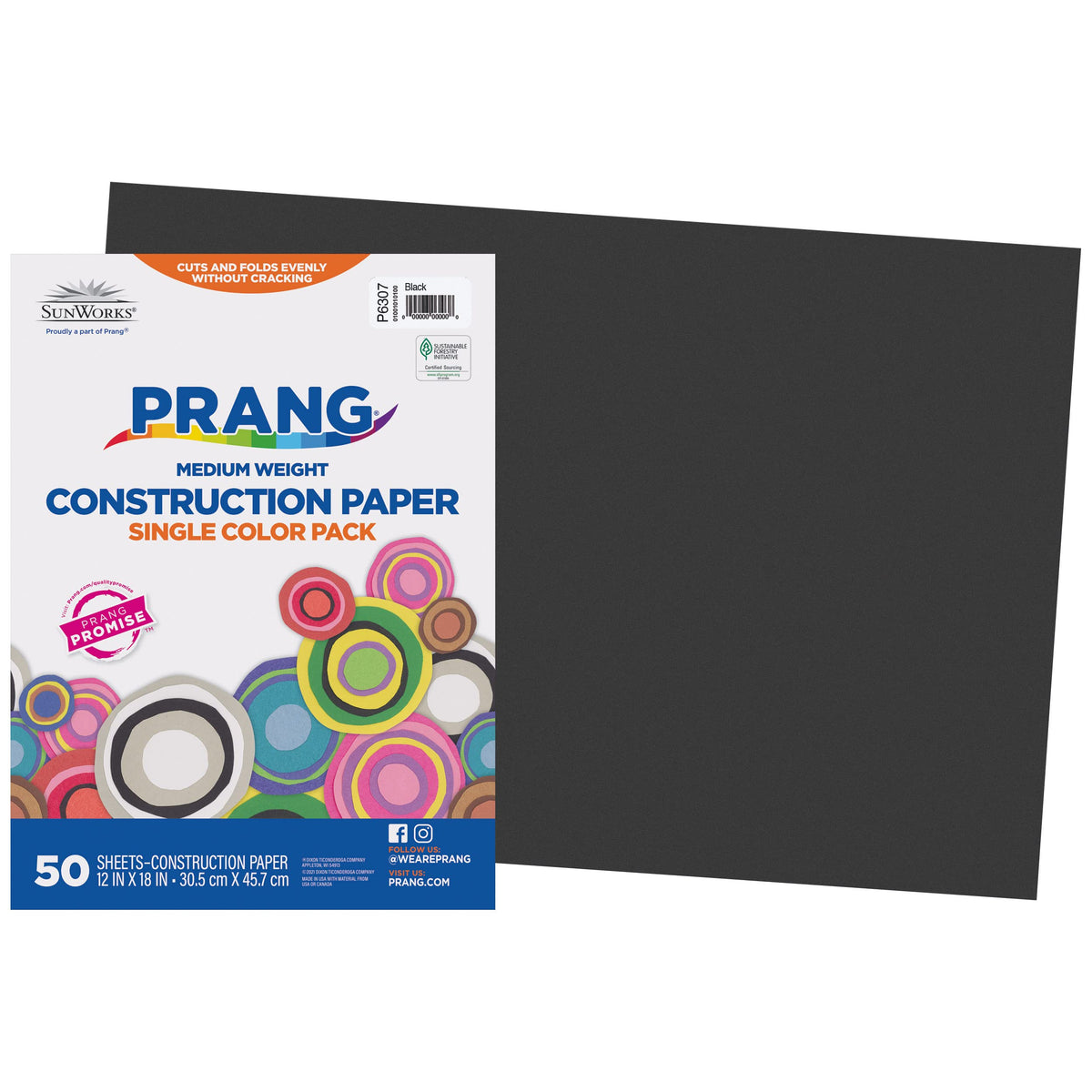 Prang (Formerly SunWorks) Construction Paper, 10 Assorted Colors, 12" x 18", 50 Sheets Jansha Store